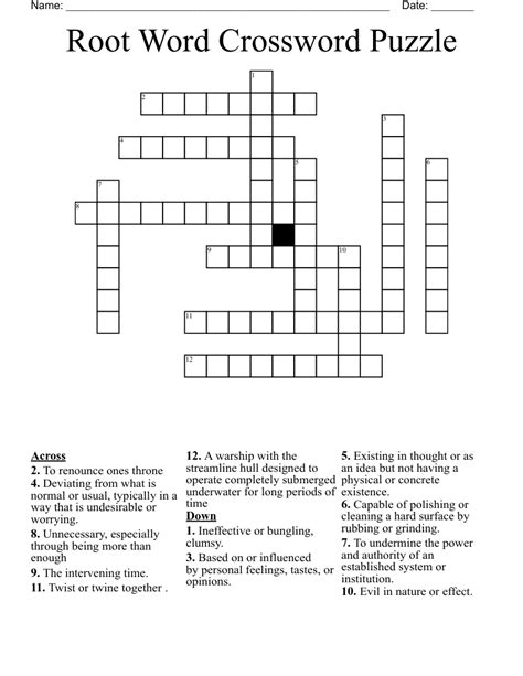 Root word crossword puzzle. Things To Know About Root word crossword puzzle. 